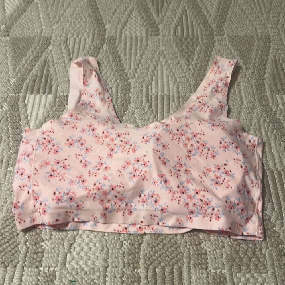 Laura Ashley Pink Floral Sports Bra - Picture 3 of 3